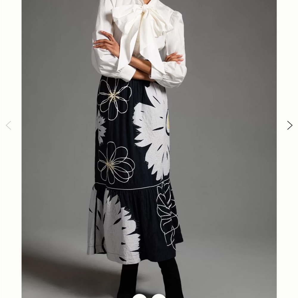 Maeve Tiered Floral Skirt new with tags Anthropologie